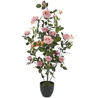 I.GE.A. Rosenbusch im Topf Rosen Rosenstock Rosenbäumchen Kunstrosen Kunstpflanzen