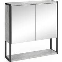 Vicco Spiegelschrank Fyrk Beton Badschrank Badmöbel Badspiegel mit Ablagen