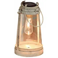 Loberon Solar-Laterne Chénens handgefertigt, solarbetriebenes LED-Leuchtmittel, romantischer Vintage-Stil, Gartendeko,