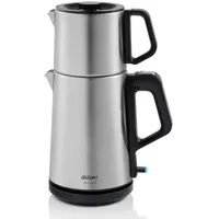Arzum Teemaschine, Türkische Teekanne mit 1,0L Edelstahl-Kanne & 1,8L