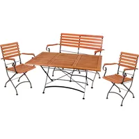 Harms Import 4 teilig Tisch Sitz Gruppe Eukalyptus Stühle
