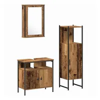 VidaXL Badezimmermöbel Set 3-tlg. Braun