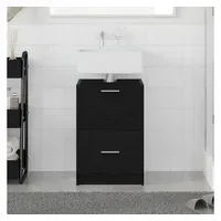 VidaXL Badezimmerschrank mit Tür Schwarz Eichen-Optik 40 x 59