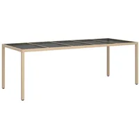 VidaXL Gartentisch 250 x 100 x 75 cm Beige