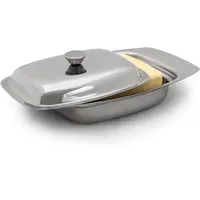 Relaxdays Butterdose mit Griff 6 x 13 cm HxBxT,