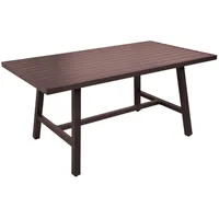 Garden Pleasure Gartentisch Denia Rechteckig Dunkelbraun 89,5 cm x