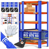 Masko Eckregal Lagerregal Schwerlastregal Kellerregal 180x75x40cm bis 875 kg,