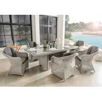 Destiny MALAGA LUNA Essgruppe 6 Se + Tisch 200x100x75cm