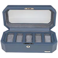 Windrose Uhrenetui für 5 Uhren (Tempora) blau