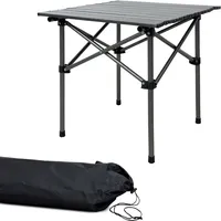 Grafner Campingtisch Rolltisch inkl. Transporttasche 53,5x50x50cm schwarz
