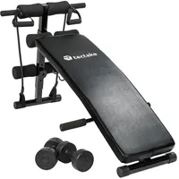 Tectake tectake® Sit-up Bank, 6-fach verstellbar, klappbar, rutschfeste Fußenden,