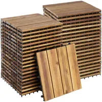 Tectake Terrassenfliesen Tabula 33 x 33 cm braun