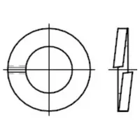 Industrial Quality Supplies DIN 127 Federring, 1.4310 B 3