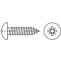 Industrial Quality Supplies ISO 7049 Linsen-Blechschraube mit Phillips-Kreuzschlitz PH,