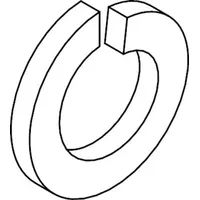 Industrial Quality Supplies DIN 127 Federring, 1.4310 B 3