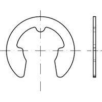 Industrial Quality Supplies DIN 6799 Sicherungsscheibe für Wellen, FST