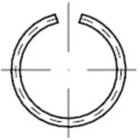 Industrial Quality Supplies DIN 7993 Runddraht-Sprengring, FST A 45