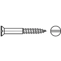 Industrial Quality Supplies DIN 97 Senk-Holzschraube mit Schlitz, MS