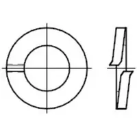 Industrial Quality Supplies DIN 127 Federring, FST galZn A