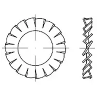 Industrial Quality Supplies DIN 6798 Fächerscheibe, FST A 31
