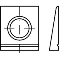 Industrial Quality Supplies DIN 6917 Scheibe vierkant, C45 ÜH
