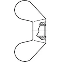 Industrial Quality Supplies DIN 315 Flügelmutter, Edelstahl A4 M6