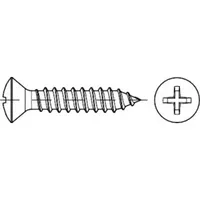 Industrial Quality Supplies DIN 7983 Linsen-SENK-Blechschraube, ST galZn -C-H