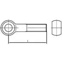 Industrial Quality Supplies DIN 444 Augenschraube, 4.6 B M8x90