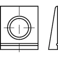 Industrial Quality Supplies DIN 6917 Scheibe vierkant, C45 ÜH