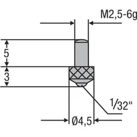 Helios-Preisser Messeinsatz M2,5mm Kugel- einsatz 1/32