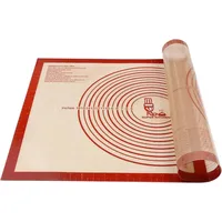 Luxuskollektion Antihafte Silikon Backunterlage 71x51cm Rot für Fondant