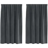 VidaXL Verdunkelungsvorhang Ösen 140 x 140 cm Hellgrau 2