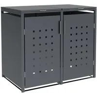 DEGAMO Mülltonnenbox TRIER 132x80x116cm für 2x Tonnen 240 Liter,
