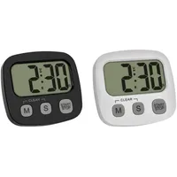 TFA Dostmann 2er Set Digitaler Timer mit Stoppuhr und