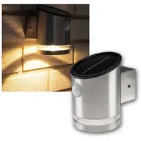 ChiliTec Solarleuchte Edelstahl 12,8 cm inkl. PIR Bewegungsmelder weiß