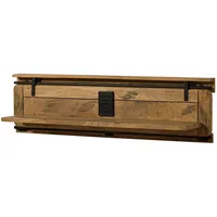 Massivmoebel24 - Wandregal Mango 140x25x38 natur lackiert, railway 189