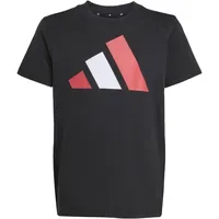Adidas Essentials T-Shirt black/pure ruby/white 128