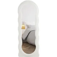 Homcom Ganzkörperspiegel, Weiß, Glas, 60x160x4 cm, Spiegel, Standspiegel