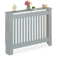 Relaxdays Heizkörperverkleidung, Landhausstil, HBT 83x112x19 cm, für alte Heizkörper,