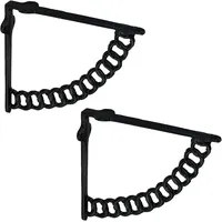 Relaxdays Regalträger, 2er Set, Gusseisen, Ketten-Motiv, antikes Design, Winkel