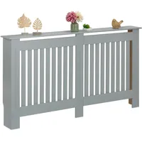 Relaxdays Heizkörperverkleidung Landhausstil, HBT 83x152x19 cm, für alte Heizkörper,