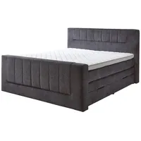 SUN GARDEN Boxspringbett 180 x 200 cm H3 Grau