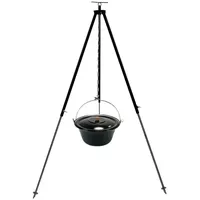 Grillplanet Schwenkgrill Gulaschkessel Set 10 Liter Dreibein KHV Teleskopgestell