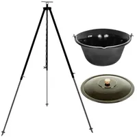 Grillplanet Schwenkgrill Gulaschkessel 10 Liter mit Deckel und 180
