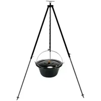 Grillplanet Gulaschkessel 15 Liter Deckel Dreibein 180 cm Kettenhöhenverstellung