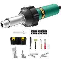 Vevor Heißluft-Kunststoffschweißgerät, 1600 W Heißluftpistole, 50–600 °C PVC-TPO-Vinyl-Schweißpistole, Heißluft-Schweißgerät-Set