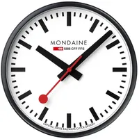 Mondaine A990.CLOCK.12SBB Wanduhr Quarz 25 cm Schwarz/Weiß