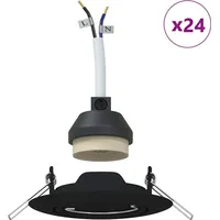 VidaXL Spotlight 24 Stück rund schwarz