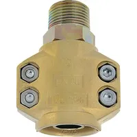 TEGUMA Dampfschlaucharmatur STA verz.u.gelb passiviert Schl.-Gr.19mm AG 3/4 Zoll