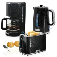 Briebe SKT1178BLK Set Toaster 2 Scheiben Wasserkocher 1,7L Filterkaffeemaschine
